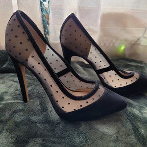 Black Polka Dot Pumps